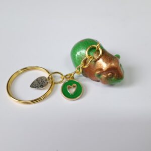 Sleutelhanger cavia groen/brons