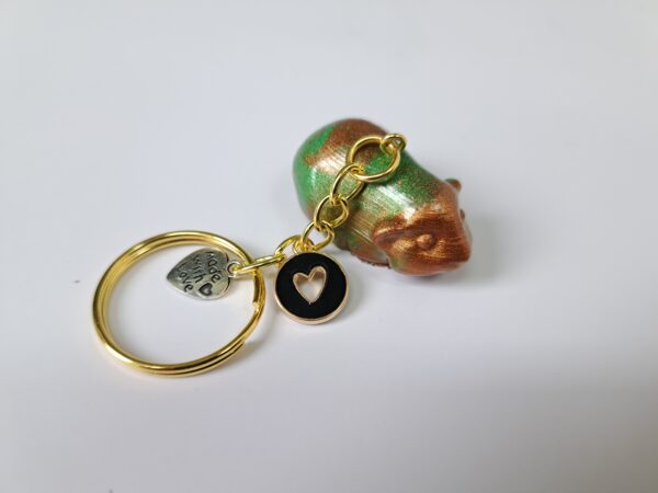 Sleutelhanger cavia groen/brons