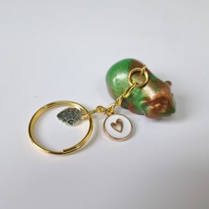 Sleutelhanger cavia groen/brons