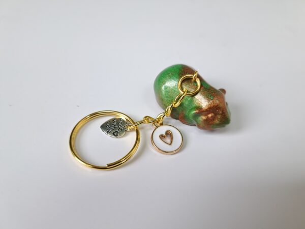 Sleutelhanger cavia groen/brons