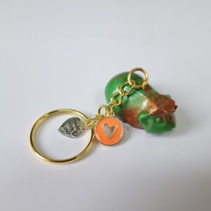 Sleutelhanger cavia groen/brons kruin