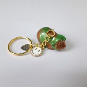Sleutelhanger groen/brons kruin