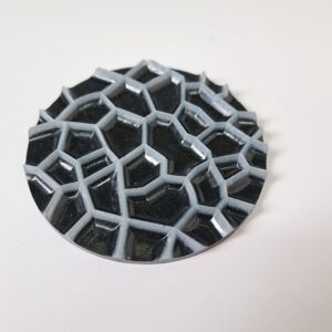 Onderzetters epoxy zwart/wit