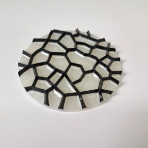 Epoxy onderzetter set wit/zwart
