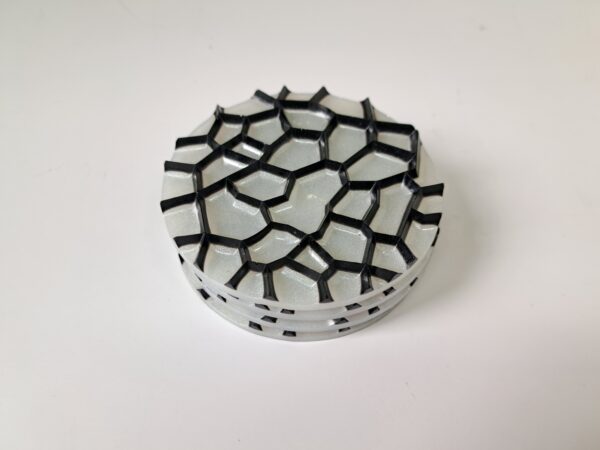 Epoxy onderzetter set wit/zwart - Afbeelding 2
