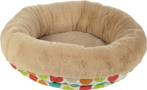 Mand Fizi rond 35x35cm stippen