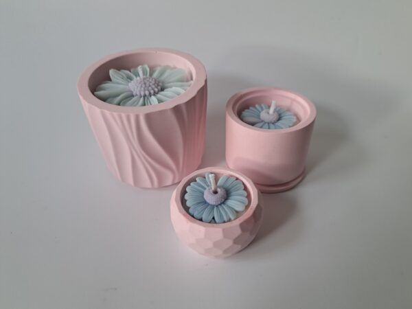 Kaarsenset van 3 roze