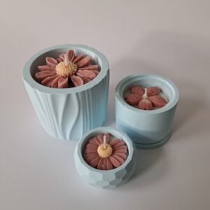 Kaarsenset van 3 blauw