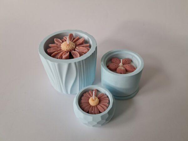 Kaarsenset van 3 blauw