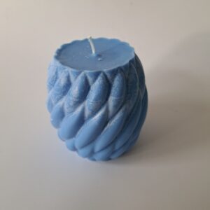 Kaars vlecht groot blauw