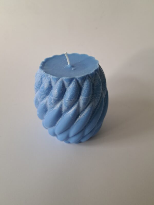 Kaars vlecht groot blauw