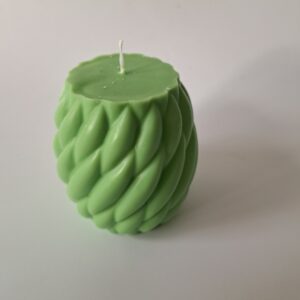 Kaars vlecht groot groen