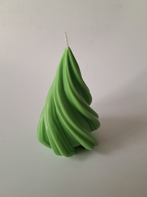 Kaars spiraal groot groen