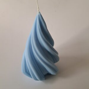 Kaars spiraal groot lichtblauw