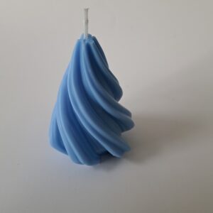 Kaars spiraal klein blauw