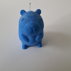 Kaars cavia staand blauw