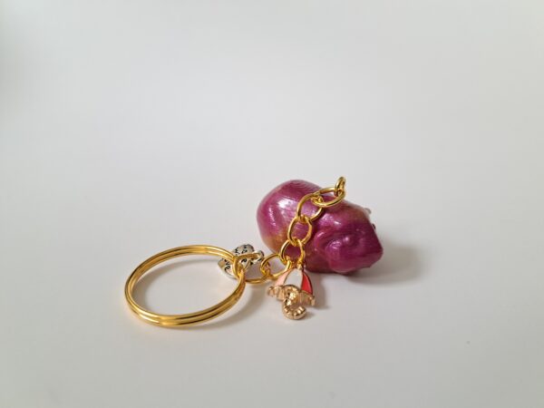 Sleutelhanger cavia roze/goud