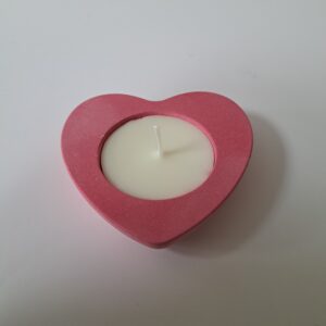 Hart + kaars roze