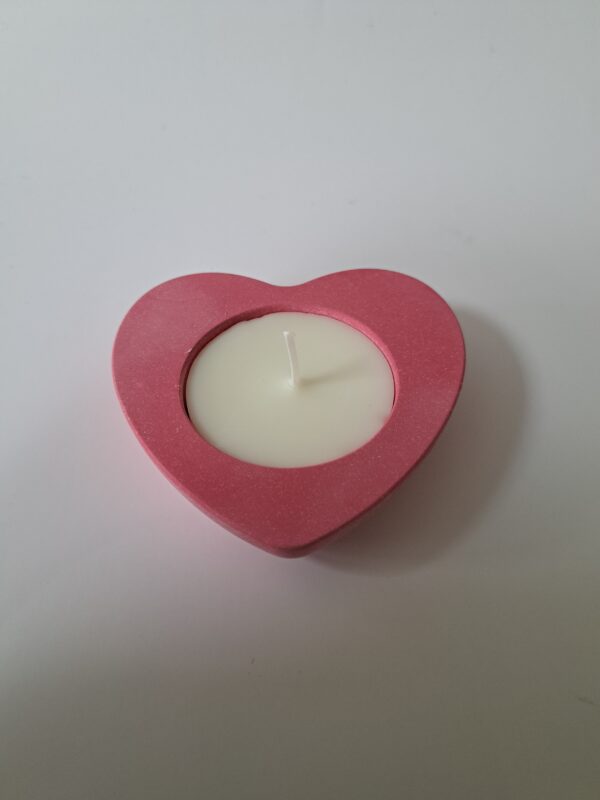 Hart + kaars roze