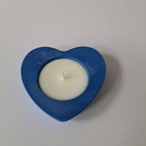 Hart + kaars blauw
