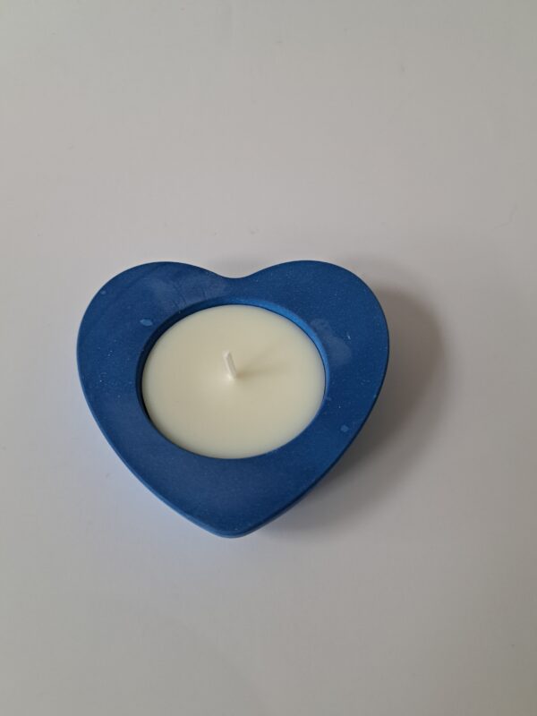 Hart + kaars blauw