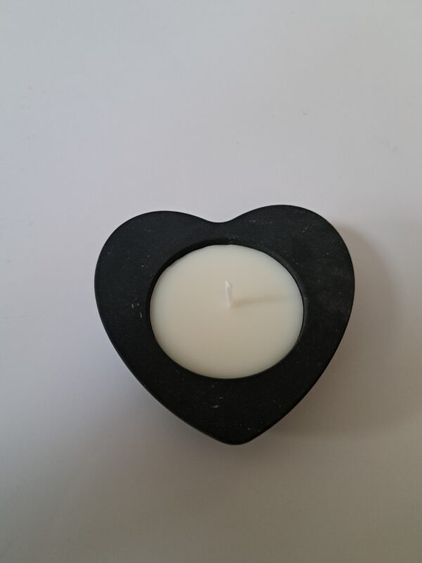 Hart + kaars zwart