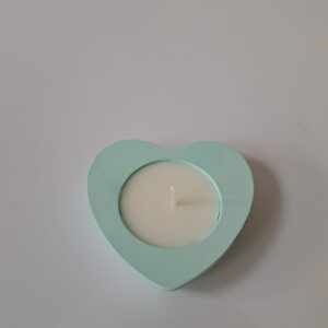 Hartje + kaars lichtgroen