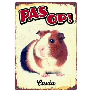 Bordje pas op cavia